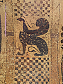 Reconstruction of a marble finial in the form of a sphinx, Vinzenz Brinkmann, Cast from polymethyl metacrylate, natural pigments in egg tempera, gold foil, and copper