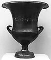 Terracotta calyx-krater (bowl for mixing wine and water), Terracotta, Greek, Attic