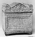 Marble cinerary chest with lid, Marble, Roman