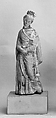 Terracotta statuette of a woman, Terracotta, Greek, Attic
