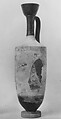 Lekythos, Painter of the New York Hypnos, Terracotta, Greek, Attic