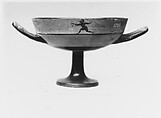 Terracotta kylix: lip-cup (drinking cup), Centaur Painter, Terracotta, Greek, Attic