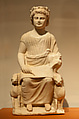 Limestone statue of an enthroned youth, Limestone, Cypriot