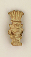 Faience amulet of a Bes image, Faience, Egyptian