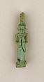 Faience amulet of Taweret, Clay, glazed, Egyptian