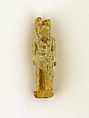 Faience amulet of a canine-headed Anubis, Faience, Egyptian