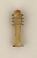 Faience djed-pillar amulet, Faience, Egyptian