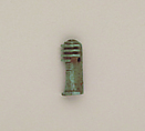 Faience djed-pillar amulet, Faience, Egyptian