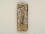 Terracotta mold for amulet of Osiris in mummyform, Clay, Egyptian or Levantine