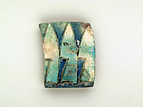 Mosaic block inlay fragment, Clay, glazed