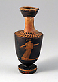 Lekythos, Attributed to the Group of London E 614, Terracotta, Greek, Attic