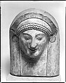 Terracotta protome of a goddess, Terracotta, Greek, Rhodian