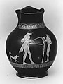 Terracotta oinochoe: chous (jug), Attributed to the Berlin Painter, Terracotta, Greek, Attic