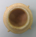 Marble vase with high foot and lug handles, Marble, Cycladic