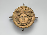 Bronze ornament from a chariot pole, Bronze, silver, copper, Roman