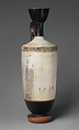 Terracotta lekythos (oil flask), Attributed to the Bosanquet Painter, Terracotta, Greek, Attic