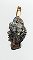 Gold earring with a glass pendant in the shape of a Black African’s head, Gold, glass, Greek, Eastern Mediterranean