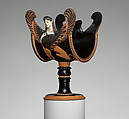 Terracotta stand, Terracotta, Greek, Attic