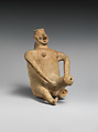 Throne and figure, Terracotta