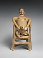 Throne and figure, Terracotta