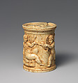 Ivory pyxis (box with lid), Ivory, Roman