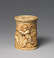 Ivory pyxis (box with lid), Ivory, Roman