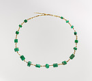 Gold and emerald necklace, Gold, emerald, Roman