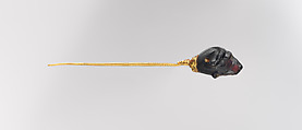 Gold pin with obsidian finial, Gold and Obsidian, Roman