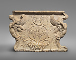 Marble trapezophoros (table support), Marble, Roman