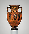 Neck-amphora, Attributed to the Group of Würzburg 199, Terracotta, Greek, Attic