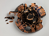 Kylix, Signed by Kachrylion as potter, Terracotta, Greek, Attic