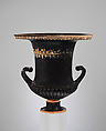 Terracotta calyx-krater (mixing bowl), Terracotta, Greek, South Italian, Apulian, Gnathian