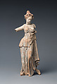 Terracotta statuette of a woman, Terracotta, Greek, South Italian, Tarentine