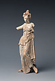 Terracotta statuette of a woman, Terracotta, Greek, South Italian, Tarentine
