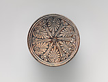 Terracotta pyxis (box), Attributed to the manner of the Meidias Painter, Terracotta, Greek, Attic