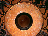 Terracotta kylix: eye-cup (drinking cup), Terracotta, Greek, Attic
