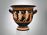 Terracotta bell-krater (bowl for mixing wine and water), Attributed to Polion, Terracotta, Greek, Attic