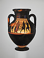 Terracotta amphora (jar), Attributed to the Affecter, Terracotta, Greek, Attic