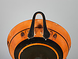 Terracotta kylix: lip-cup (drinking cup), Terracotta, Greek, Attic
