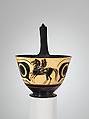 Terracotta kyathos (cup-shaped ladle), Terracotta, Greek, Attic