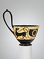 Terracotta kyathos (cup-shaped ladle), Terracotta, Greek, Attic