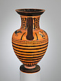 Terracotta neck-amphora (jar), Terracotta, Greek, Attic