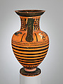 Terracotta neck-amphora (jar), Terracotta, Greek, Attic