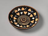 Terracotta phiale (libation bowl), Terracotta, Greek, Attic