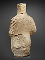 Limestone statue of Aphrodite holding winged Eros, Limestone, Cypriot