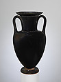 Terracotta Nolan neck-amphora (jar), Terracotta, Greek, Attic