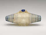 Glass barrel-shaped flask, Glass, Roman