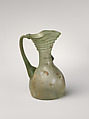 Glass jug with trefoil rim, Glass, Roman