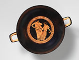 Terracotta kylix (drinking cup), Attributed to Makron, Terracotta, Greek, Attic