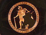 Terracotta kylix (drinking cup), Signed by Euphronios as potter, Terracotta, Greek, Attic